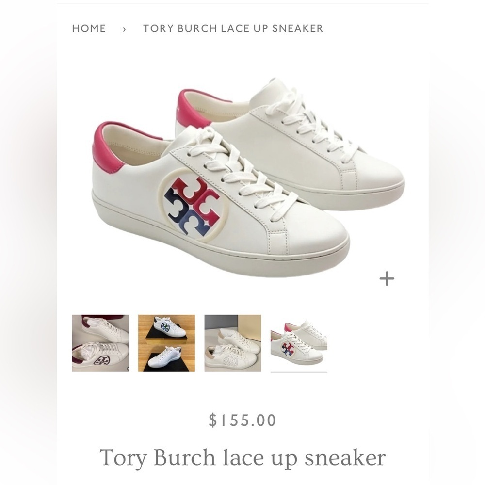 Tory Burch lace up sneaker size 9M